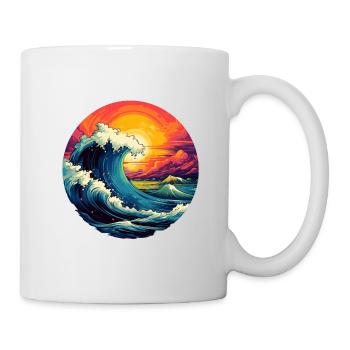 Wellenrausch - Tasse - Weiß - Rechts