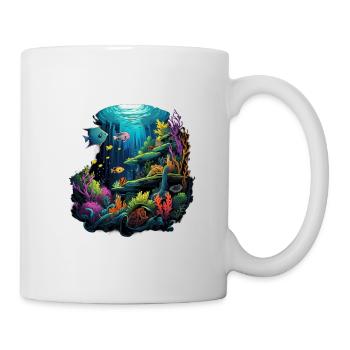 Symphonie de la mer psychédélique - Mug blanc - blanc - Droite
