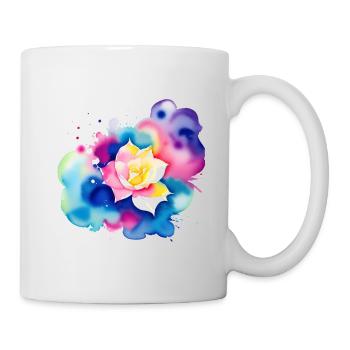 Farbtupfer: Rosa - Tasse - Weiß - Rechts