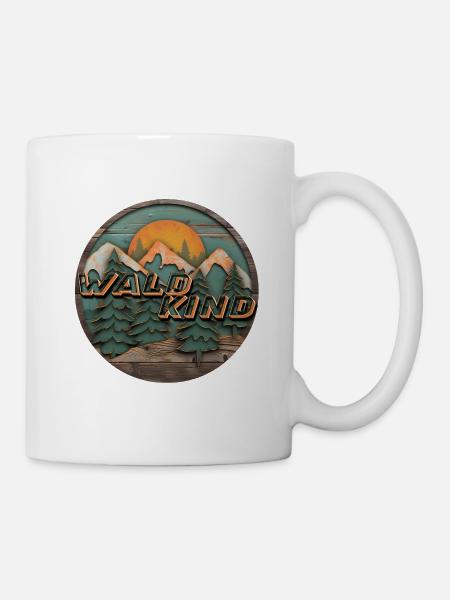 Waldkind - Ich bin ein Waldkind und Glücklich - Tasse - Weiß