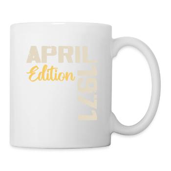 Geburtstag 53 Jahre April 1971 Geburtstagsgeschenk - Tasse - Weiß - Rechts