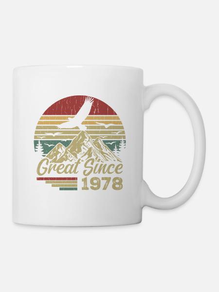 Vintage 1978 Cadeau D’anniversaire 1978 Retro 1978 - Mug blanc - blanc
