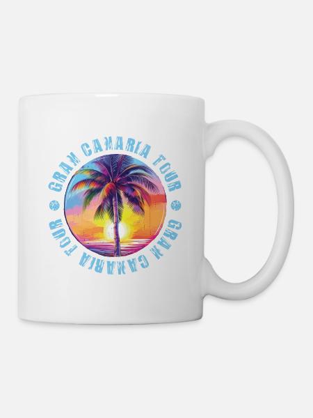 Gran Canaria Tour Coloré - Mug blanc - blanc