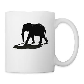 Elephant Silhouette - Mug - white - Right
