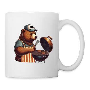 Grillfather - Grill Bear, for all grill masters - Mug - white - Right