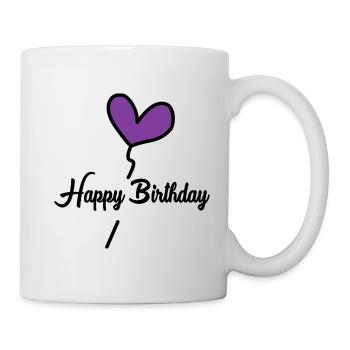 HAPPY BIRTHDAY. HAPPY BIRTHDAY. ANNIVERSARY. - Mug - white - Right