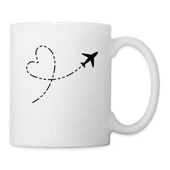 Icône de l’avion - Mug blanc - blanc - Droite