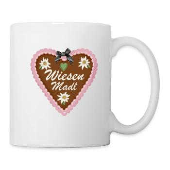 Wiesen Madl Lebkuchenherz - Tasse - Weiß - Rechts