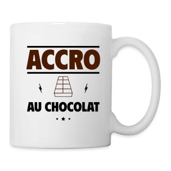 accro au chocolat - Mug blanc - blanc - Droite