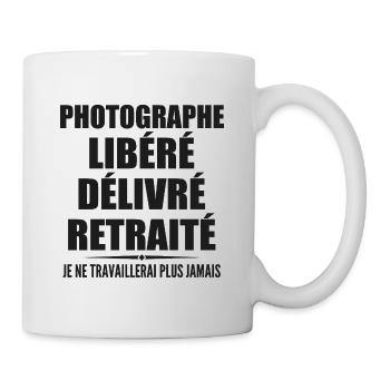 Photographe célèbre sa retraite avec humour cadeau - Mug blanc - blanc - Droite