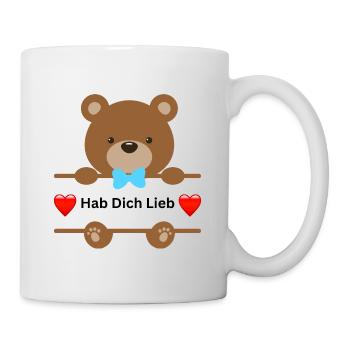 Hab dich Lieb - Tasse - Weiß - Rechts