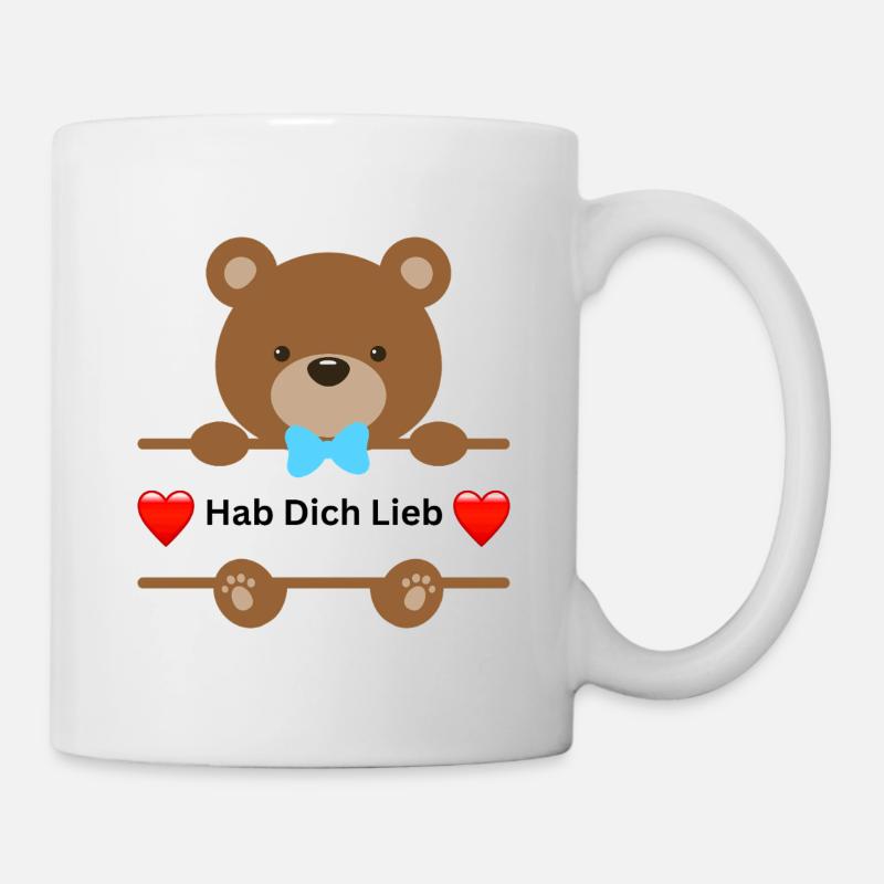 Hab dich Lieb - Tasse - Weiß