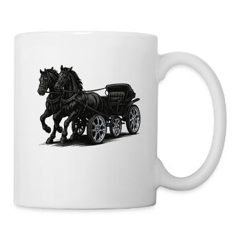 Chariot avec jantes chromées modernes - Mug blanc - blanc - Droite