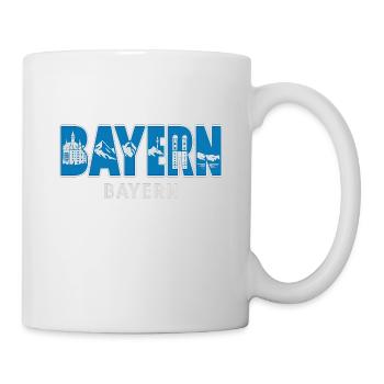 Bavaria love – white and blue in the heart - Mug - white - Right