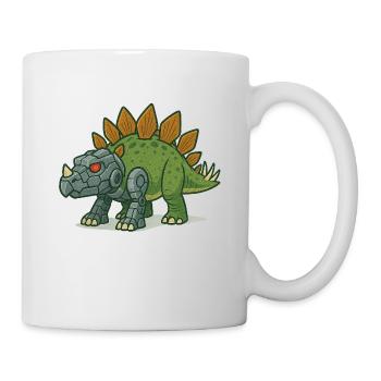 Stegosaurus Roboter Verwandlung - Tasse - Weiß - Rechts