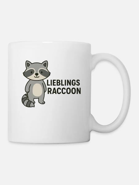 FAVORITE RACCOON - Mug - white