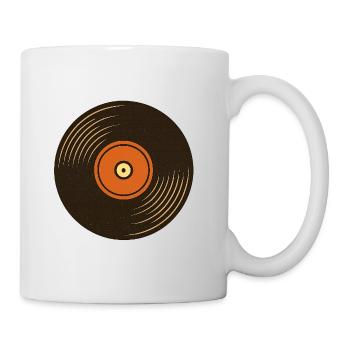 Retro Plattenspieler Design - Tasse - Weiß - Rechts