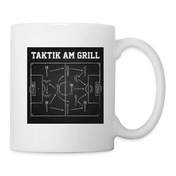 Taktik am Grill Spielplan - Tasse - Weiß - Rechts