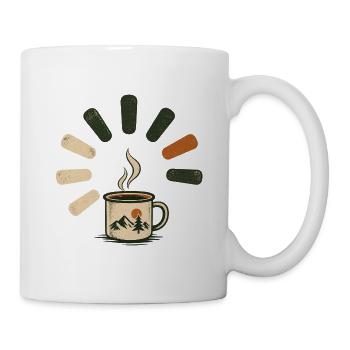 Dampfende Kaffeetasse - Tasse - Weiß - Rechts