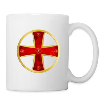 Templar Cross Gold + Gems - Mug - white - Right