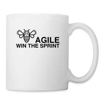 BE AGILE WIN THE SPRINT - Tasse - Weiß - Rechts