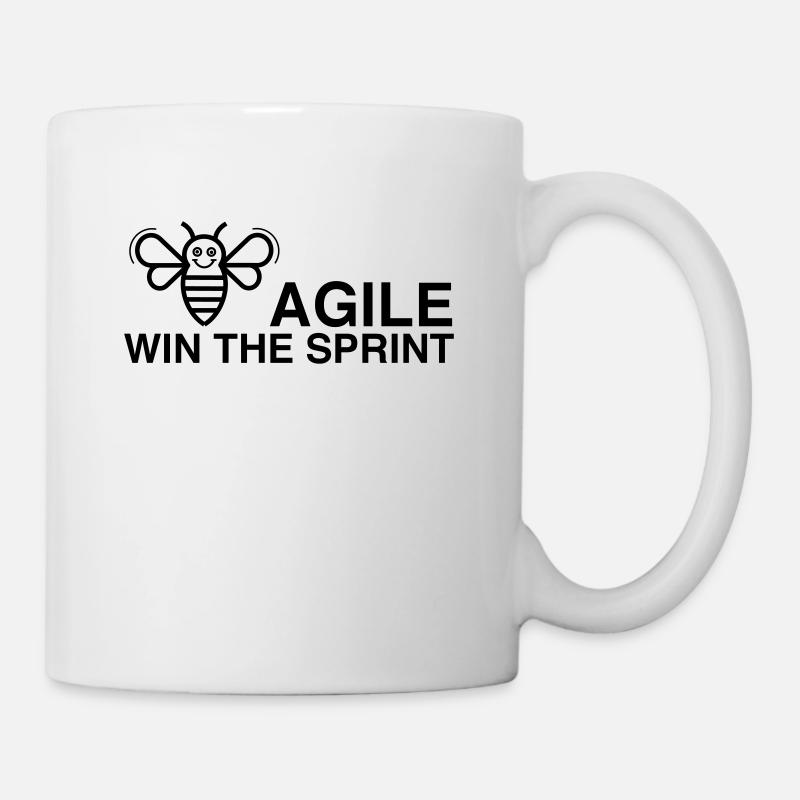 BE AGILE WIN THE SPRINT - Mug - white