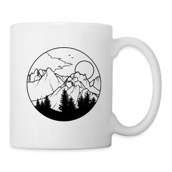 BERGPANORAMA BLACK - Tasse - Weiß - Rechts