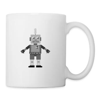 Robert, der Roboter - Tasse - Weiß - Rechts
