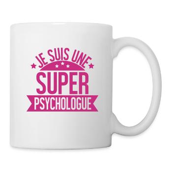 je suis une super psychologue - Mug blanc - blanc - Droite