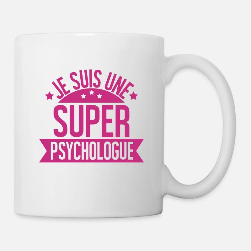 je suis une super psychologue - Mug blanc - blanc