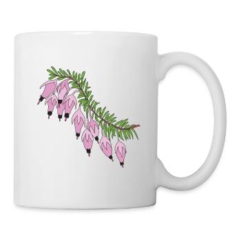 bruyère rose - Mug blanc - blanc - Droite