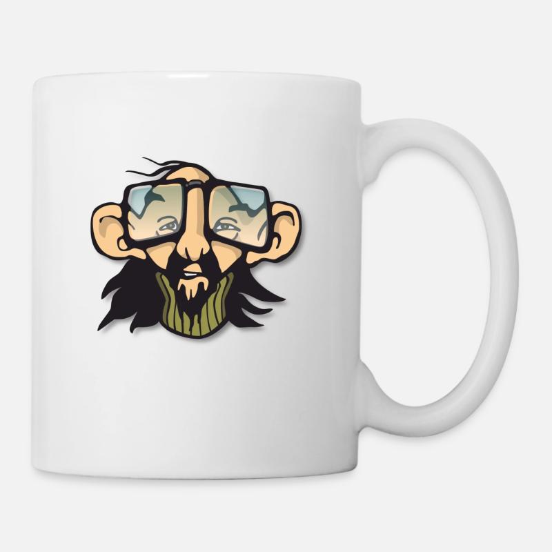 Kühler Mann mit Brille - Tasse - Weiß