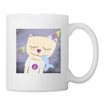 Affiche Pépinière de chats Harbour Sea Anchor Fish - Mug blanc - blanc - Droite