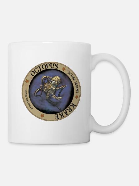 Pieuvre - Pieuvre - Plongée - Plongée sous-marine - Mug blanc - blanc