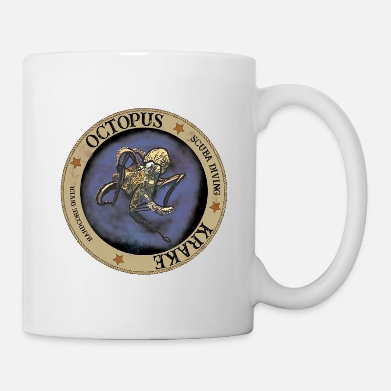 Pieuvre - Pieuvre - Plongée - Plongée sous-marine - Mug blanc - blanc