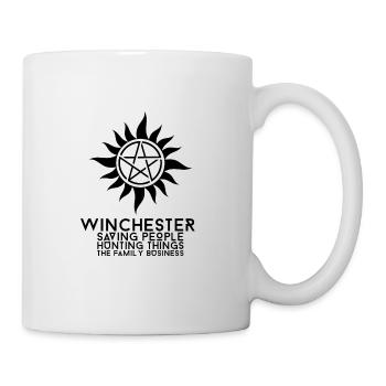 FAMILY BUSINESS, GESCHENK - Tasse - Weiß - Rechts
