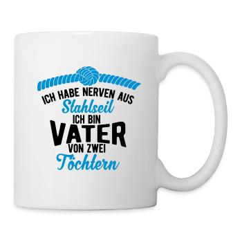 Gift for father two daughters - Mug - white - Right