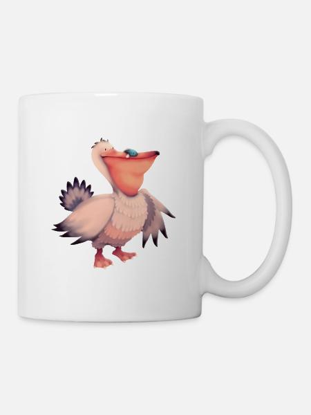 Illustration de pélican - Mug blanc - blanc