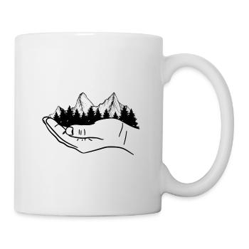 Wald Berge Wandern Fahrrad Natur - Tasse - Weiß - Rechts