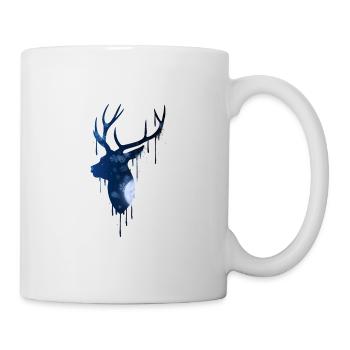 Hirsch Weihnachten - Tasse - Weiß - Rechts