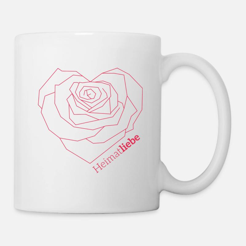 Heimatliebe rot - Tasse - Weiß