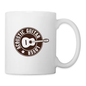 Acoustic Guitar LOVER MUSIC INSTUMENT - Mug - white - Right