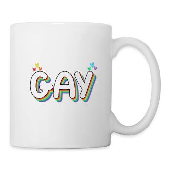 Kinda Gay - (Okay really Gay) - Homo Gay Schwul - Tasse - Weiß - Rechts