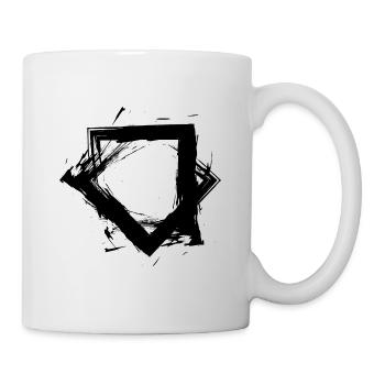 Zwei Quadrate Design variante 2 Schwarz - Mug blanc - blanc - Droite