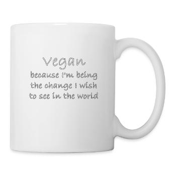 VEGAN, Cool Slogan, Gift - Mug - white - Right