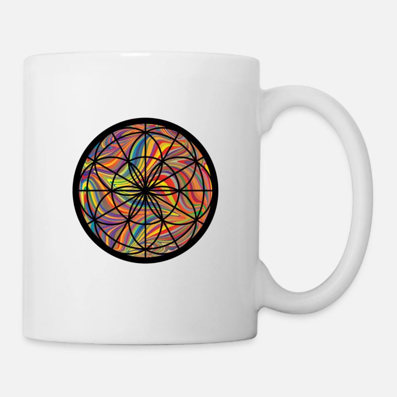 Blume des Lebens - Tasse - Weiß