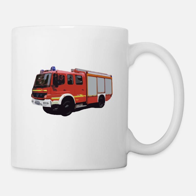 Fire department, fire engine, gift - Mug - white
