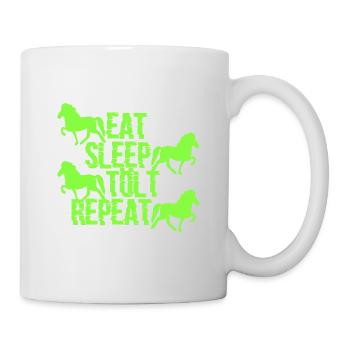Icelandic Horse: Islandpferd Pferd Pony Merch - Tasse - Weiß - Rechts