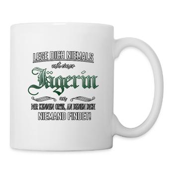 Never mess with a hunter, gift - Mug - white - Right