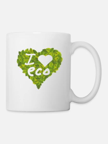 i love I love eco eco environment nature conservation - Mug - white